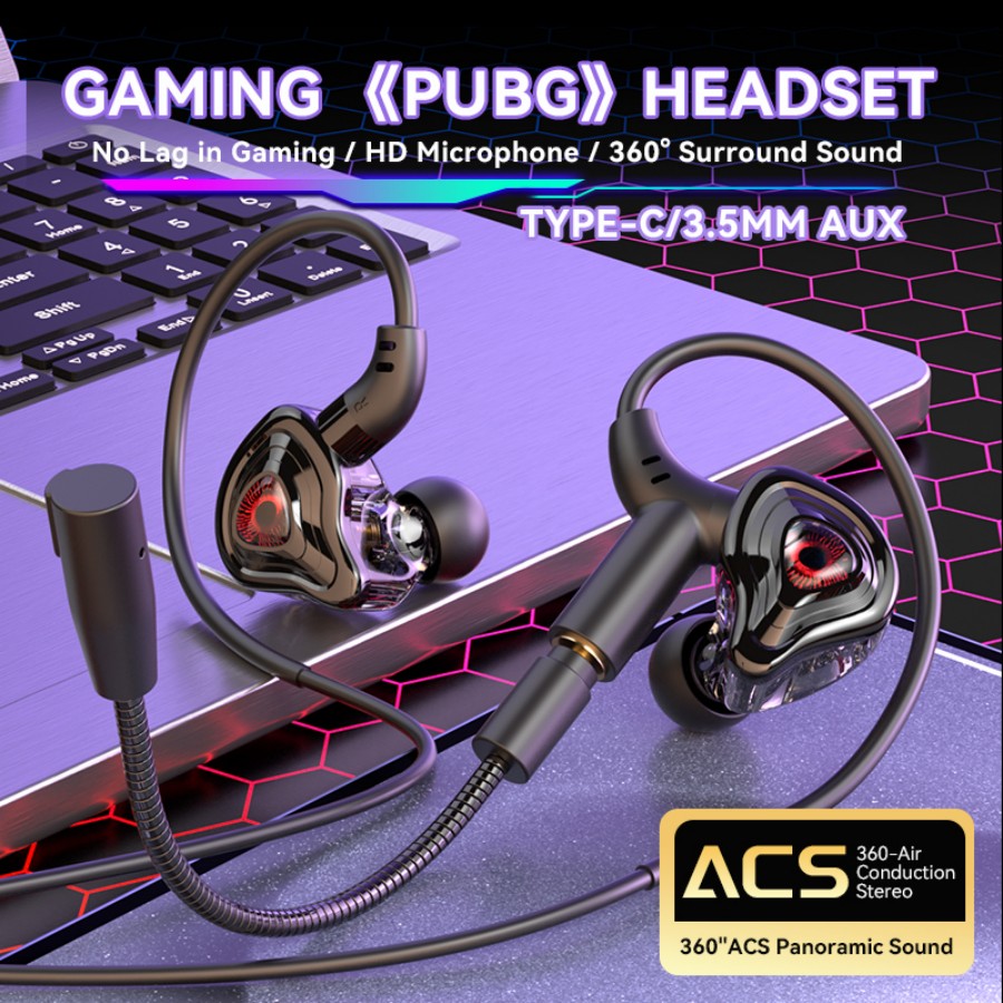 Esports Gaming Phone - Headset Gaming Esports Suara Surround 360°