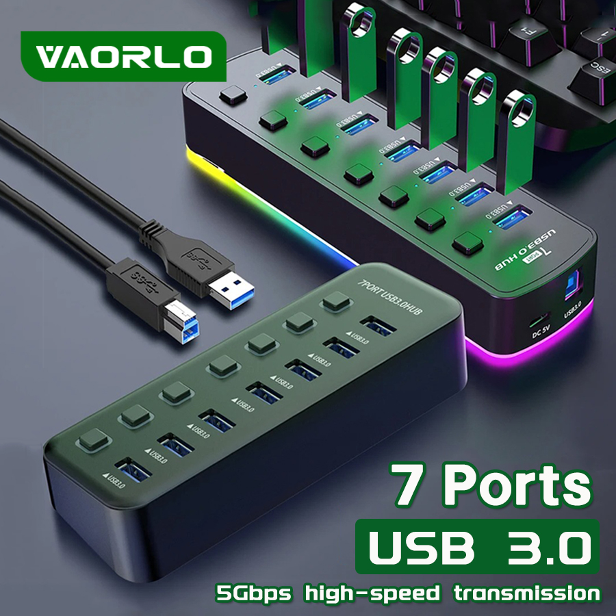 Esports Gaming Splitter - RGB USB 3.0 Hub 7 Port