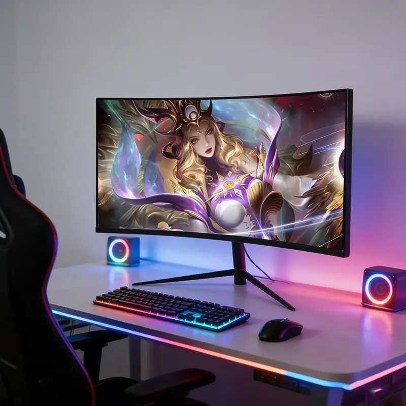 Gaming Monitor Curved - Monitor Lengkung FY 4K 240Hz Layar