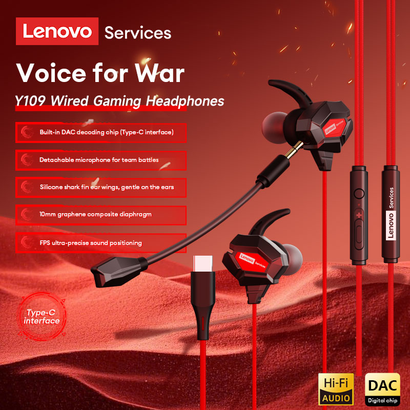 Esports Gaming Phone - Lenovo Y109 Headset Gaming Berkabel Headphone