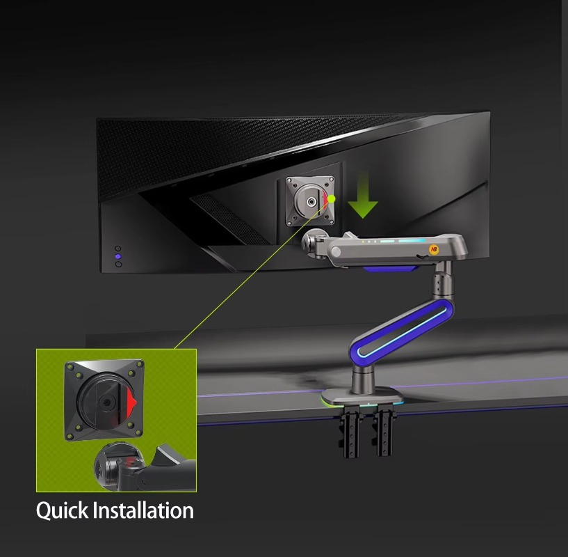Gaming Monitor Curved - Lengan Monitor Gaming Ergonomis untuk Monitor