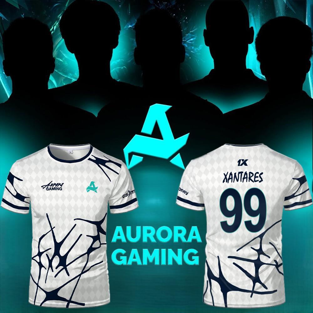 Esports Gaming T Shirt - Kaos Jersey Tim Esports Aurora Gaming