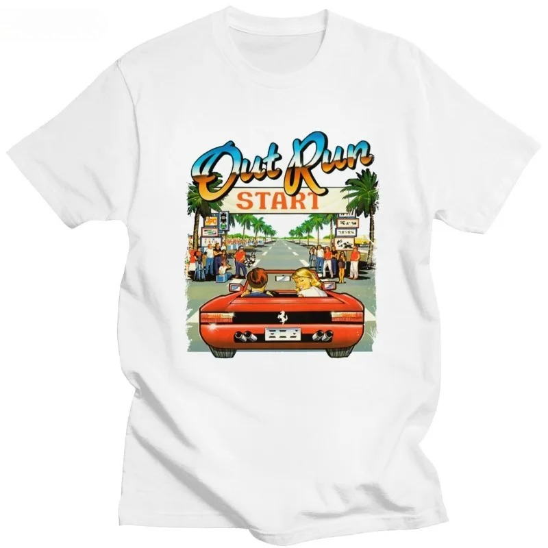 Esports Gaming T Shirt - Kaus OutRun Video Game Balap Arcade