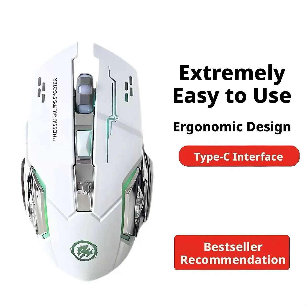 Mouse Gaming Nirkabel Lampu RG - Esports Gaming Laptop ulasan dan harga