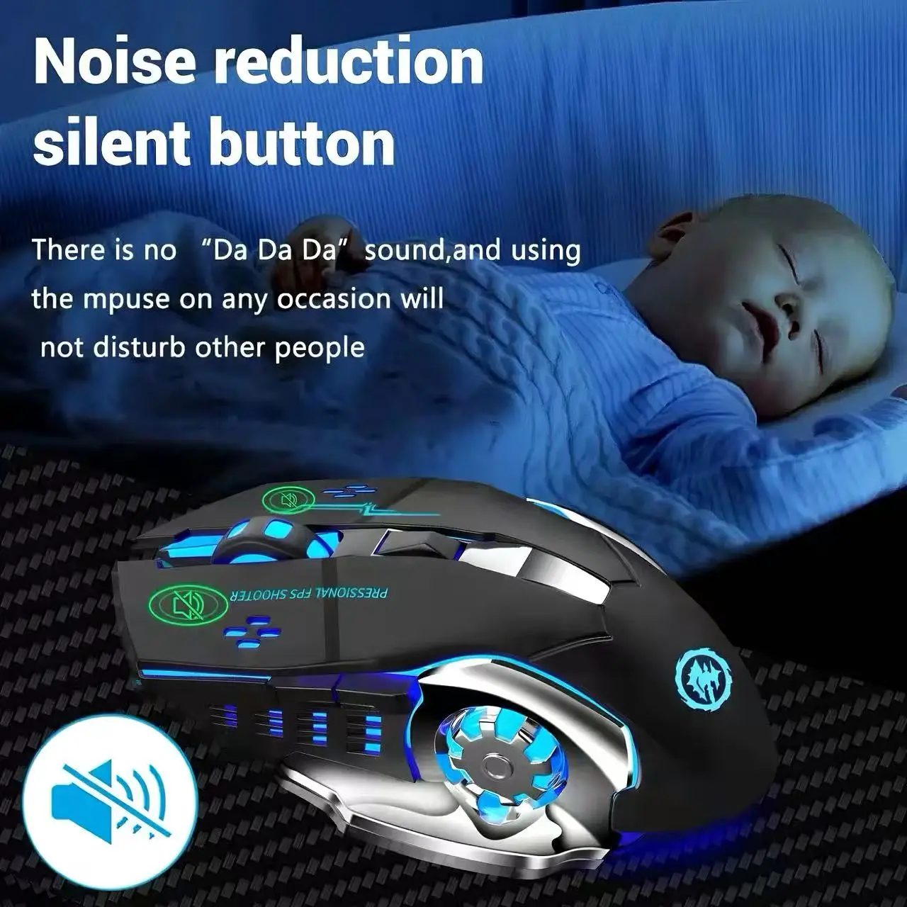 Mouse Gaming Nirkabel Lampu RG - Esports Gaming Laptop ulasan dan harga