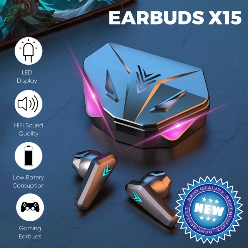 1 Buah X15 TWS X15 Pro Earphon - Esports Gaming Phone ulasan dan harga