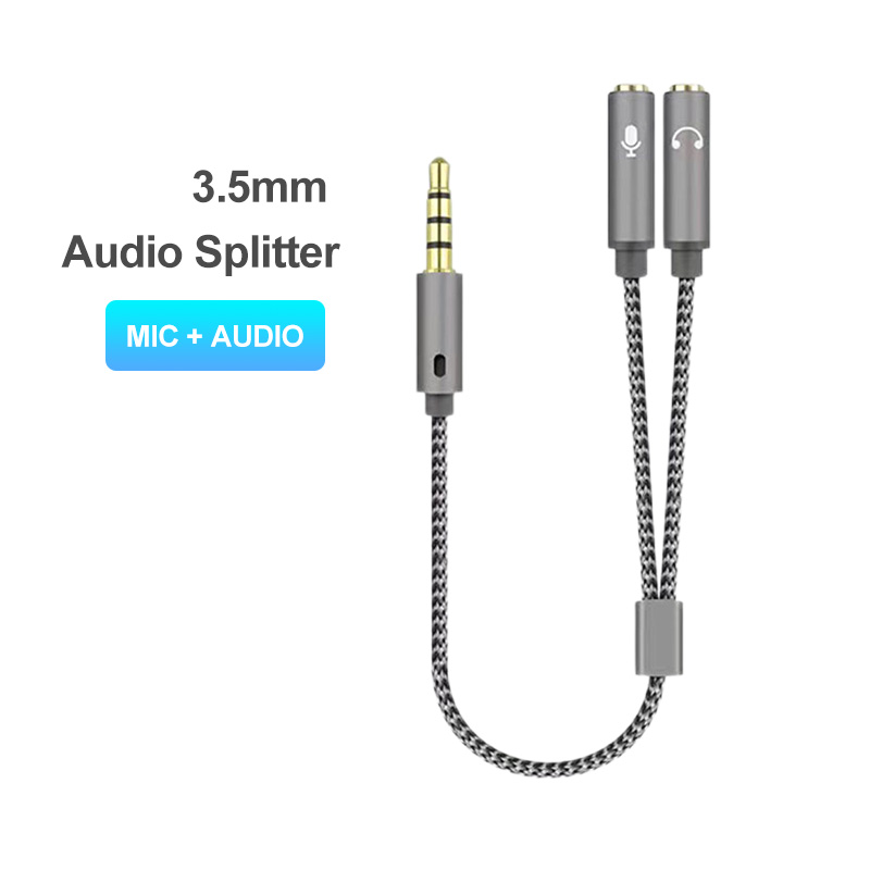 Headset Splitter Audio 3.5mm + - Esports Gaming Splitter ulasan dan harga