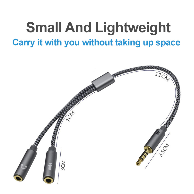 Headset Splitter Audio 3.5mm + - Esports Gaming Splitter ulasan dan harga