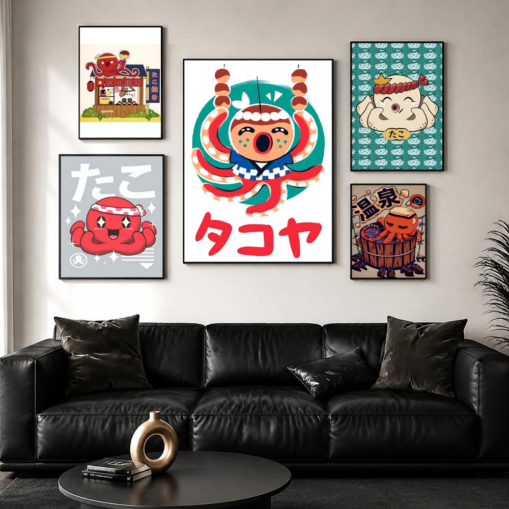 Poster Dinding Takoyaki Lucu,  - Esports Gaming Lounge ulasan dan harga