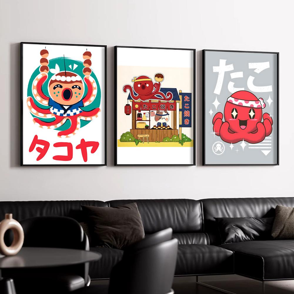 Poster Dinding Takoyaki Lucu,  - Esports Gaming Lounge ulasan dan harga