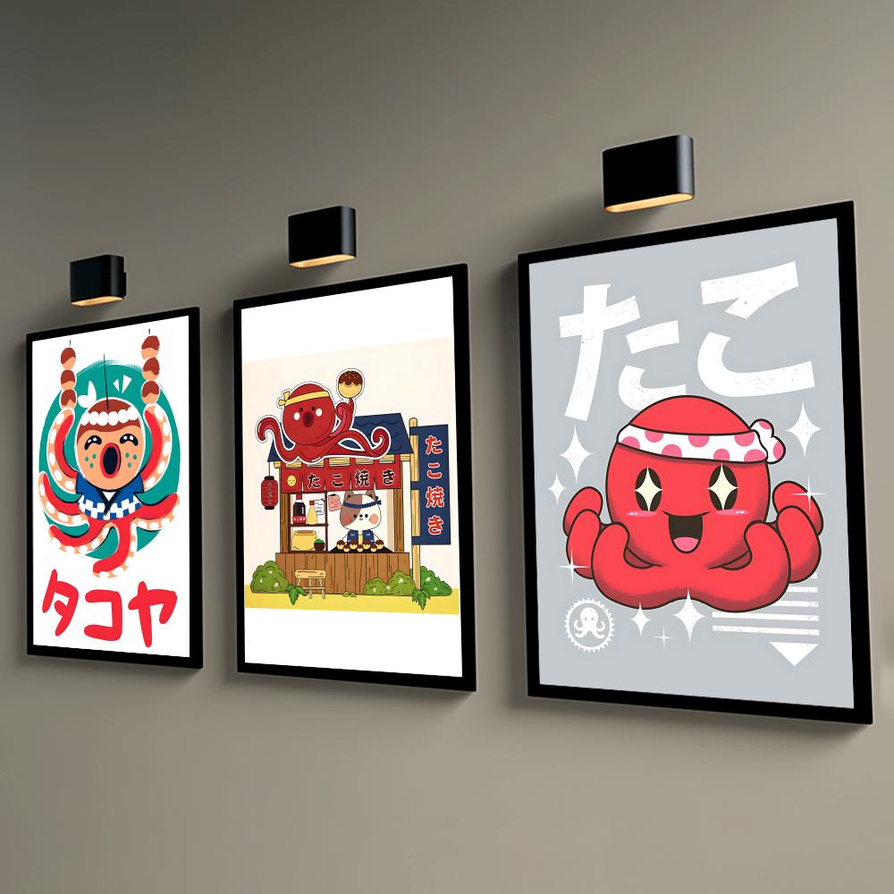 Poster Dinding Takoyaki Lucu,  - Esports Gaming Lounge ulasan dan harga