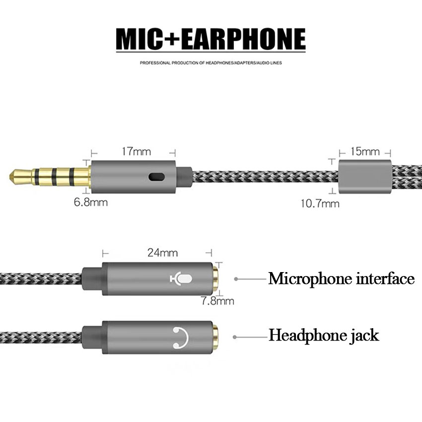 Pemisah Headset Audio 3.5Mm +  - Esports Gaming Splitter ulasan dan harga