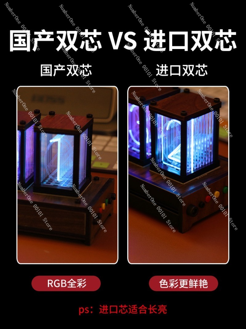 Jam Tabung Cahaya RGB, Jam Mej - Esports Gaming Youtube ulasan dan harga