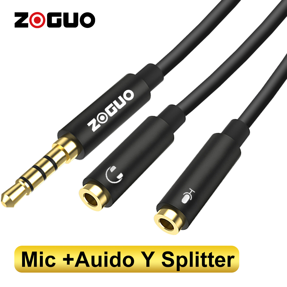 ZOGUO Pemisah Audio TRRS Adapt - Esports Gaming Splitter ulasan dan harga