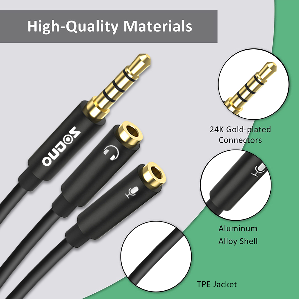 ZOGUO Pemisah Audio TRRS Adapt - Esports Gaming Splitter ulasan dan harga
