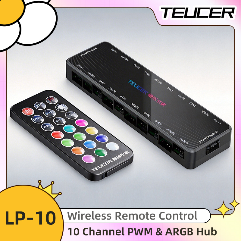 Hub Kipas ARGB PWM LP-10 denga - Esports Gaming Splitter ulasan dan harga