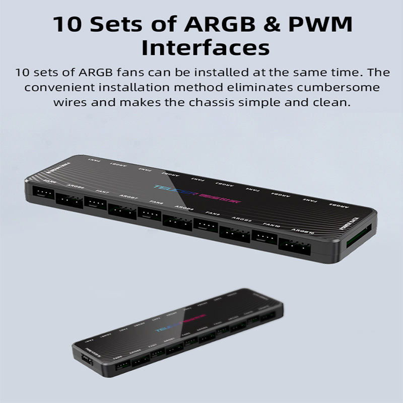 Hub Kipas ARGB PWM LP-10 denga - Esports Gaming Splitter ulasan dan harga