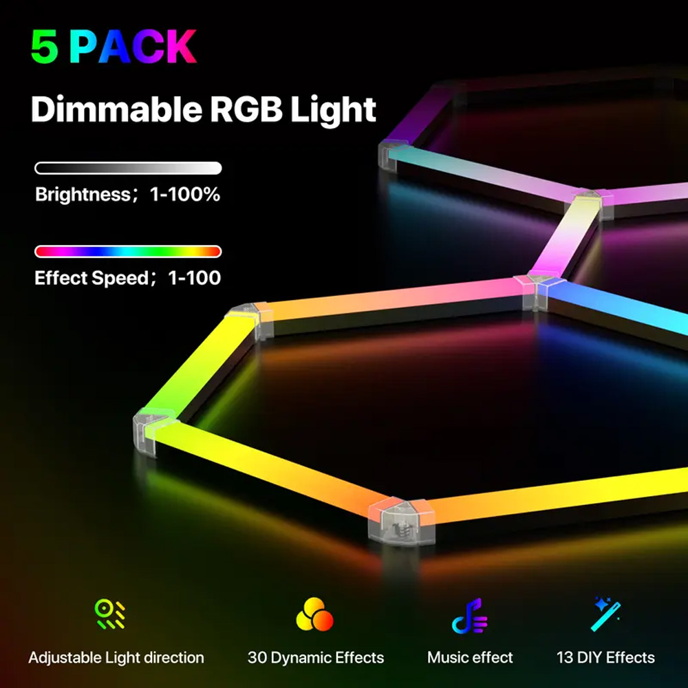 Lampu RGB Heksagonal Sarang Le - Esports Gaming Youtube ulasan dan harga
