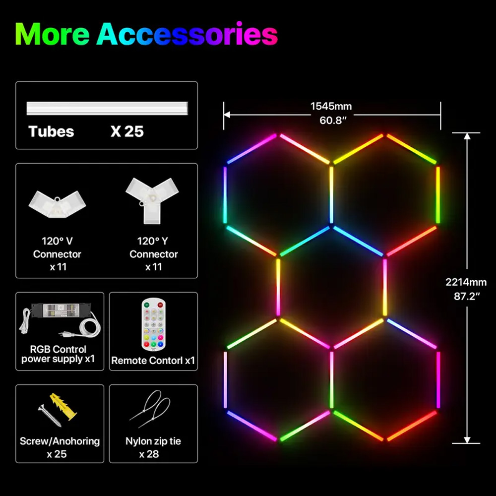 Lampu RGB Heksagonal Sarang Le - Esports Gaming Youtube ulasan dan harga