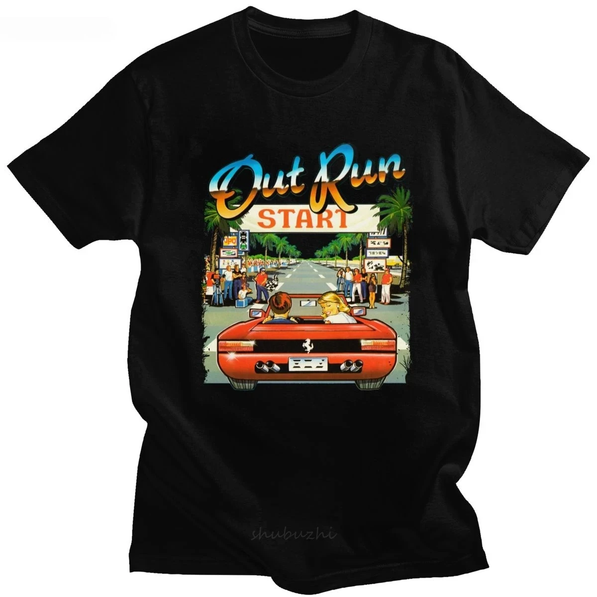 Kaus OutRun Video Game Balap A - Esports Gaming T Shirt ulasan dan harga